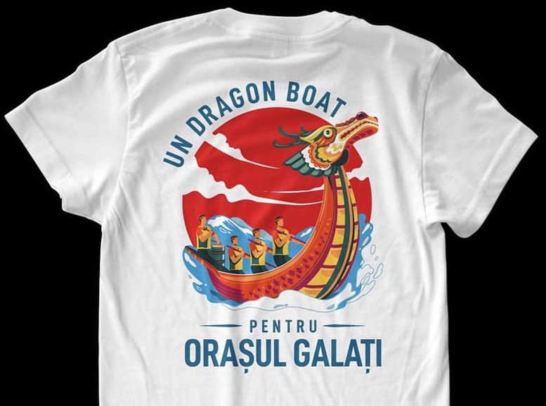 Tricou cu inscriptie Dragon Boat